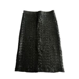 Velvet Womens Pencil Skirt Sequin Stretch Waist Lined Black Small